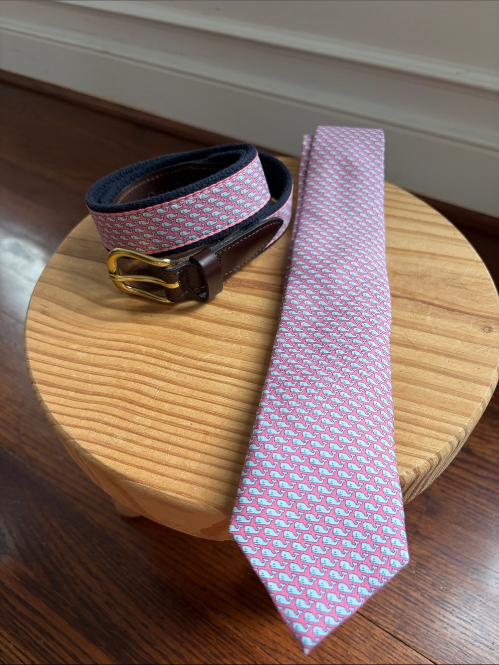 Vineyard Vines Boy's Tie and Matching Fabric Belt